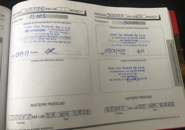Hyundai I30 cena 45900 przebieg: 220000, rok produkcji 2020 z Daleszyce małe 596